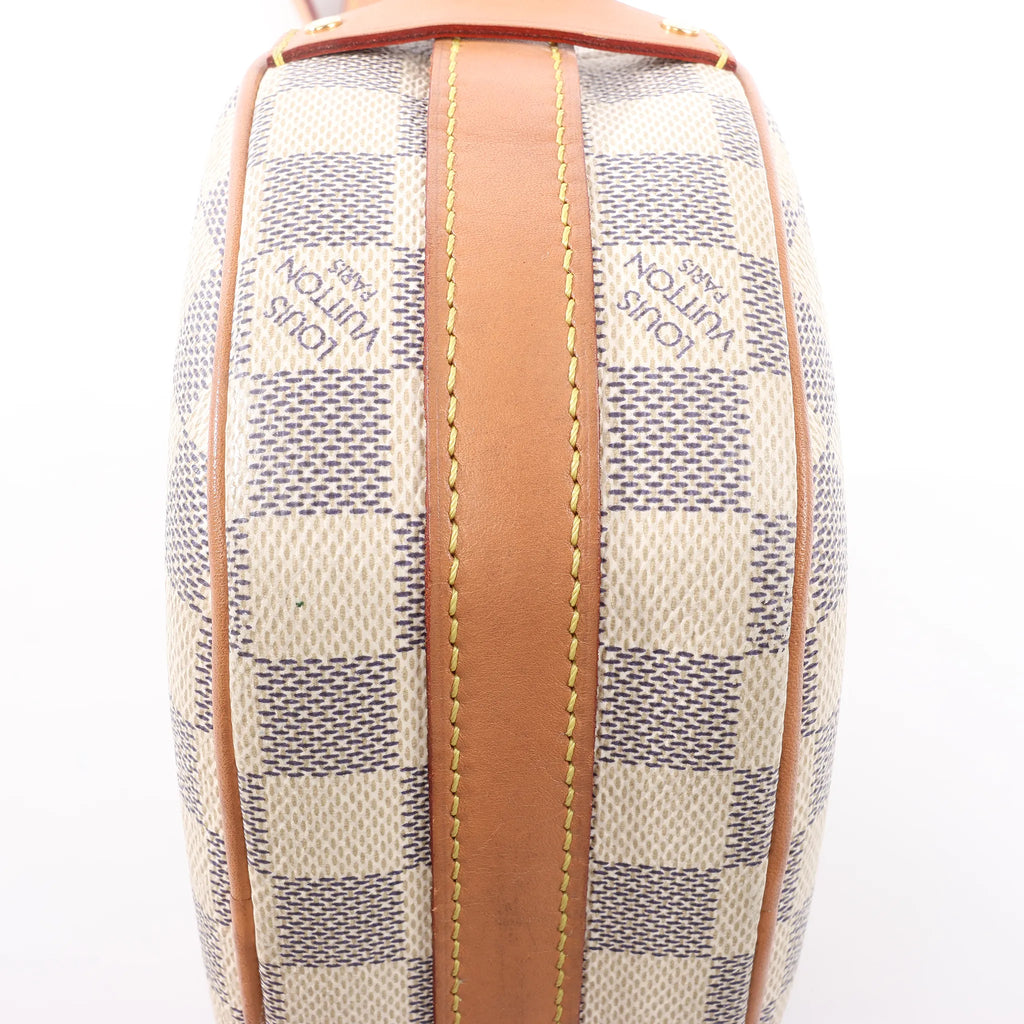 Louis Vuitton Boite Chapeau Souple Damier Azur Crossbody Bag in Beige N40333