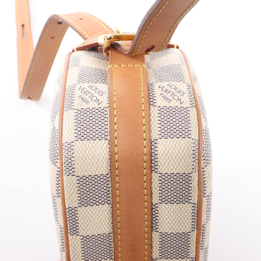 Louis Vuitton Boite Chapeau Souple Damier Azur Crossbody Bag in Beige N40333
