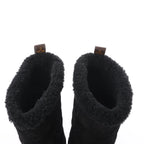 Louis Vuitton Breezy line 19-year Monogram Suede x Sheepskin Boots in Black CL0169, Size 38 EU