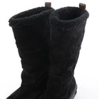 Louis Vuitton Breezy line 19-year Monogram Suede x Sheepskin Boots in Black CL0169, Size 38 EU