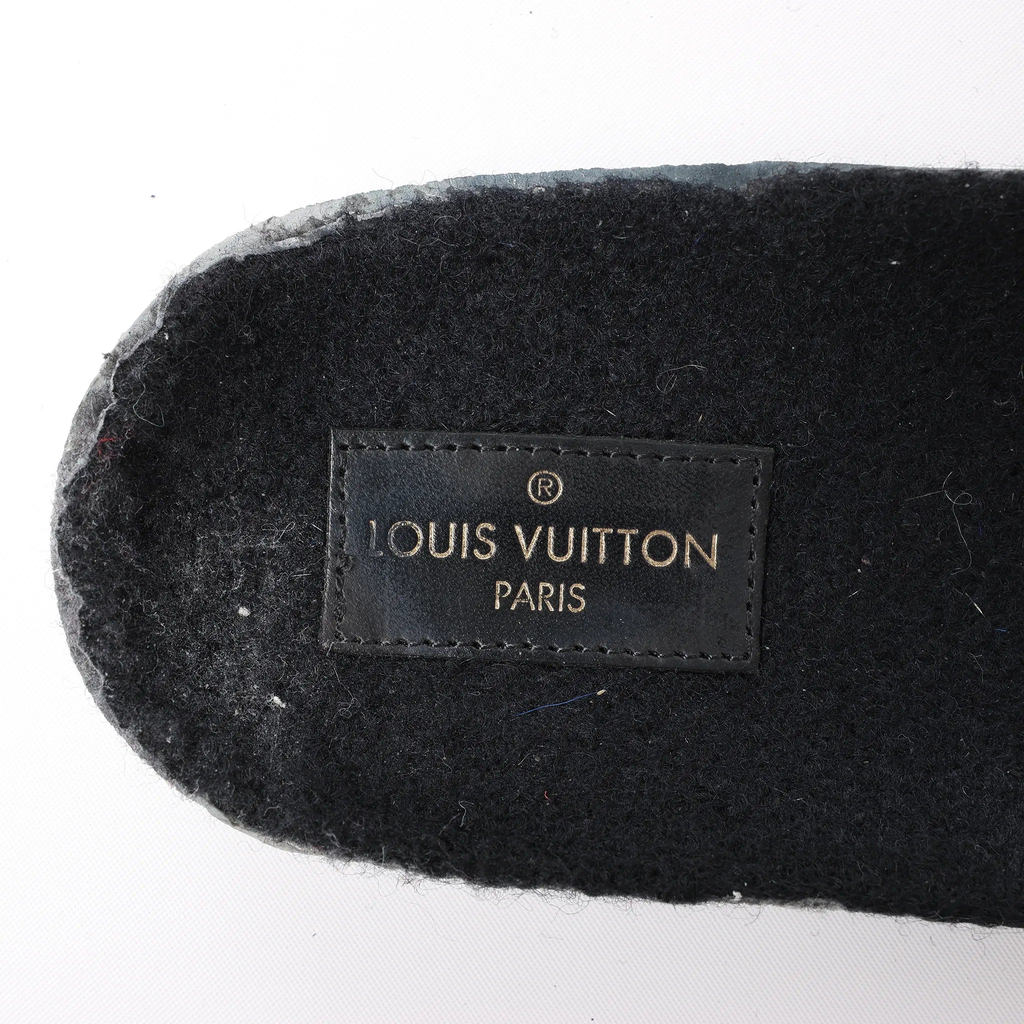 Louis Vuitton Breezy line 19-year Monogram Suede x Sheepskin Boots in Black CL0169, Size 38 EU