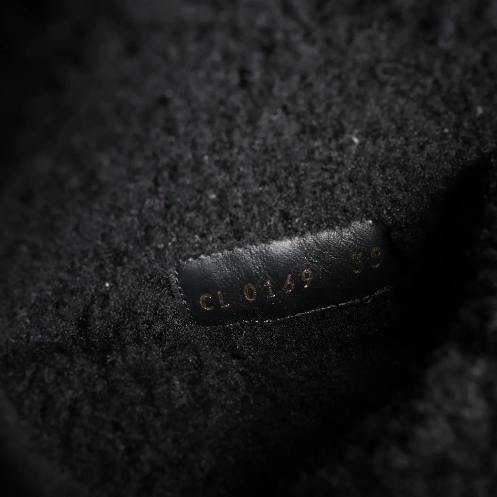 Louis Vuitton Breezy line 19-year Monogram Suede x Sheepskin Boots in Black CL0169, Size 38 EU