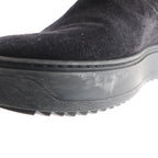 Louis Vuitton Breezy line 19-year Monogram Suede x Sheepskin Boots in Black CL0169, Size 38 EU