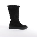 Louis Vuitton Breezy line 19-year Monogram Suede x Sheepskin Boots in Black CL0169, Size 38 EU