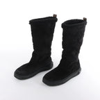 Louis Vuitton Breezy line 19-year Monogram Suede x Sheepskin Boots in Black CL0169, Size 38 EU
