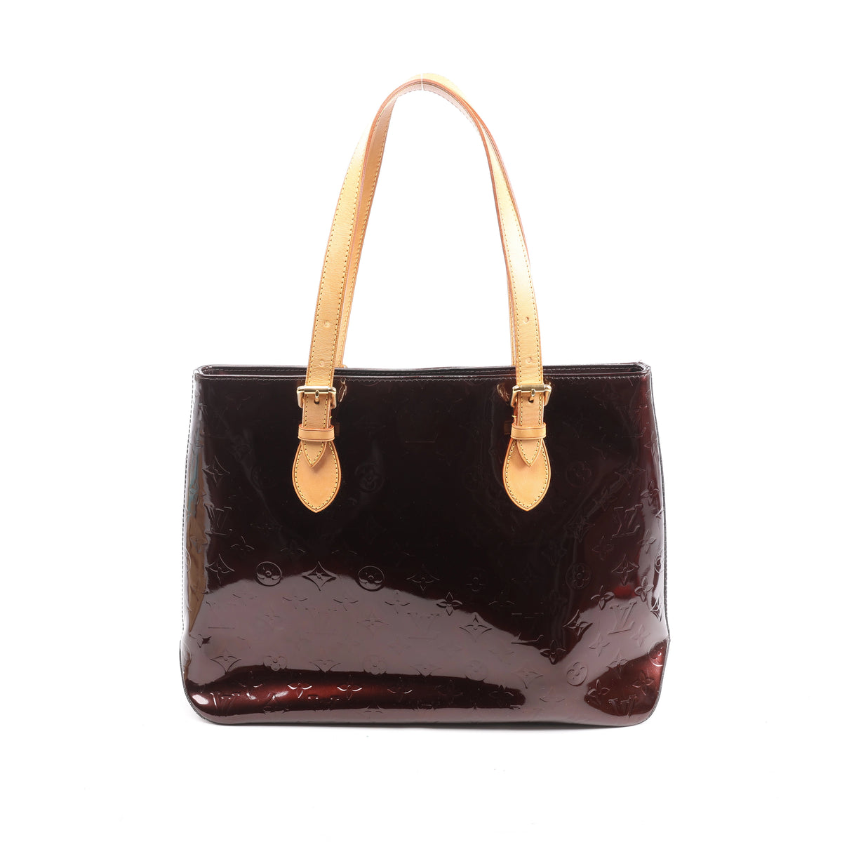 Louis Vuitton Brentwood Vernis Leather Tote Shoulder Bag in Amarante Purple M91994