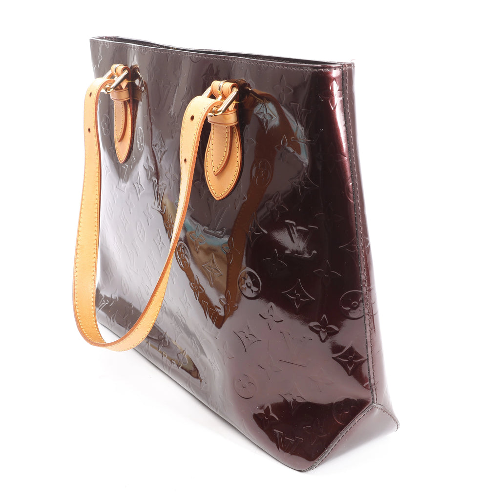 Louis Vuitton Brentwood Vernis Leather Tote Shoulder Bag in Amarante Purple M91994