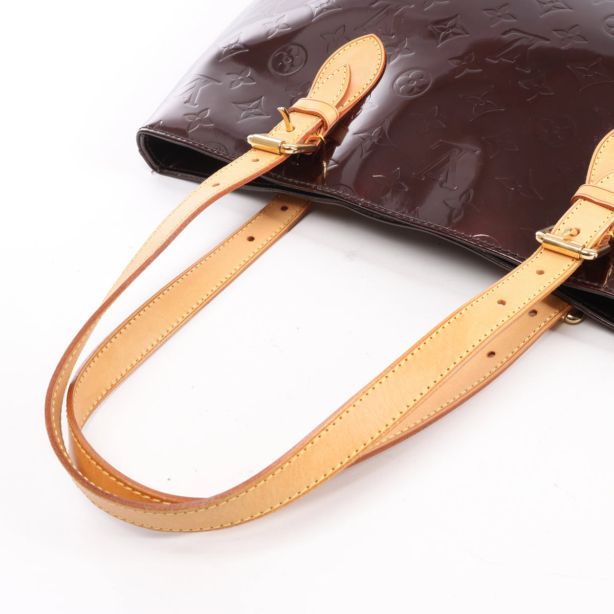 Louis Vuitton Brentwood Vernis Leather Tote Shoulder Bag in Amarante Purple M91994