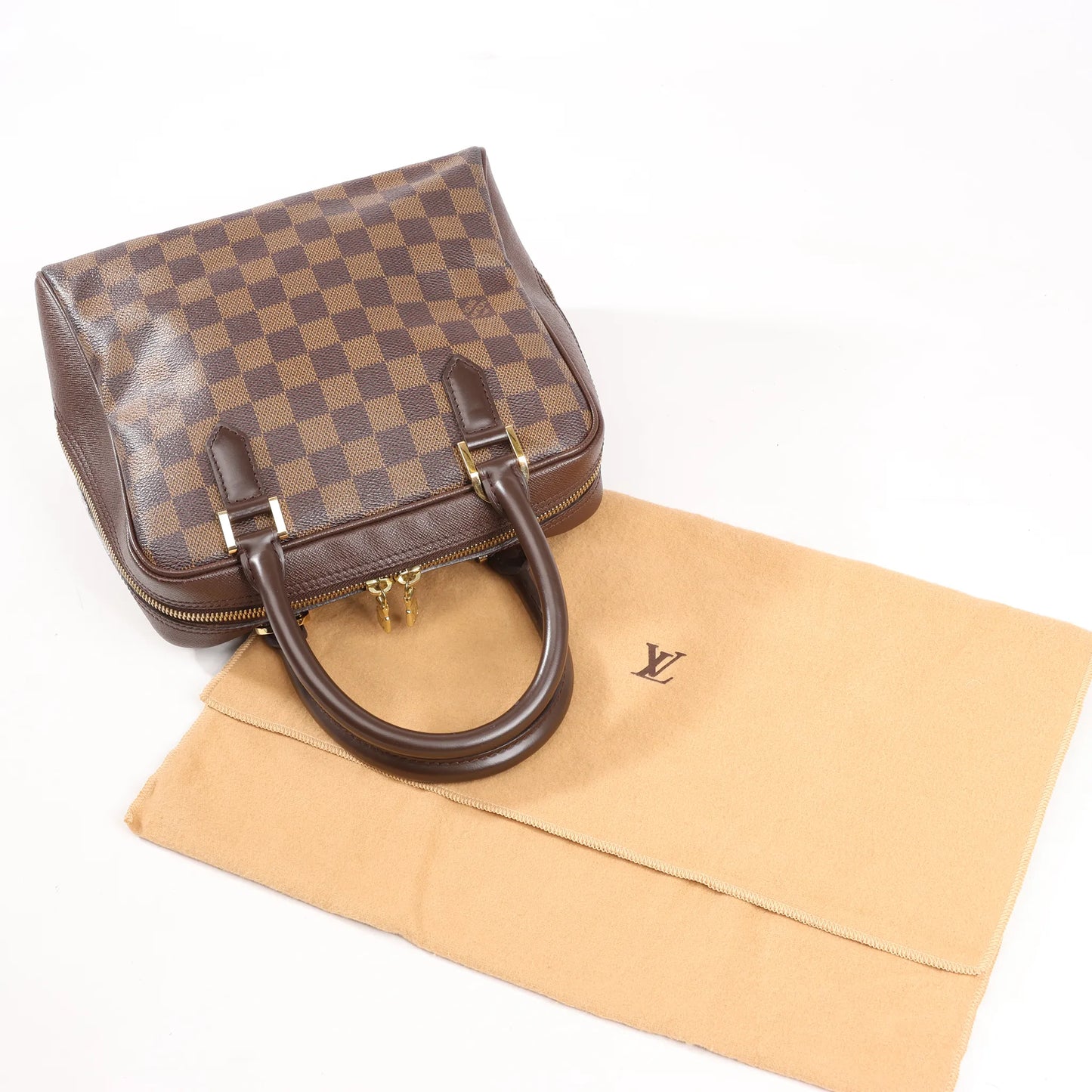 Louis Vuitton Damier Ebene Brera Handbag in Brown N51150