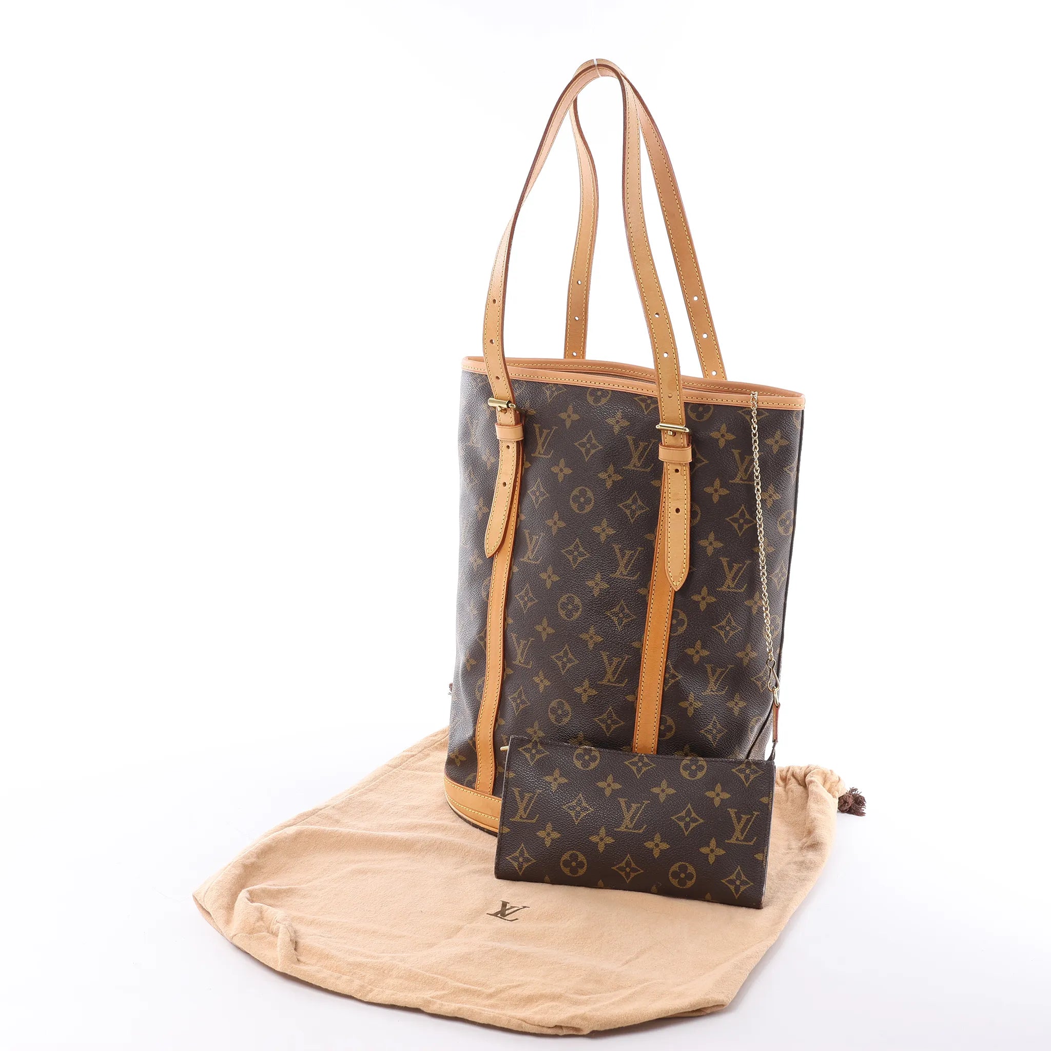 Louis Vuitton Bucket GM Monogram Canvas Shoulder Bag in Brown M42236