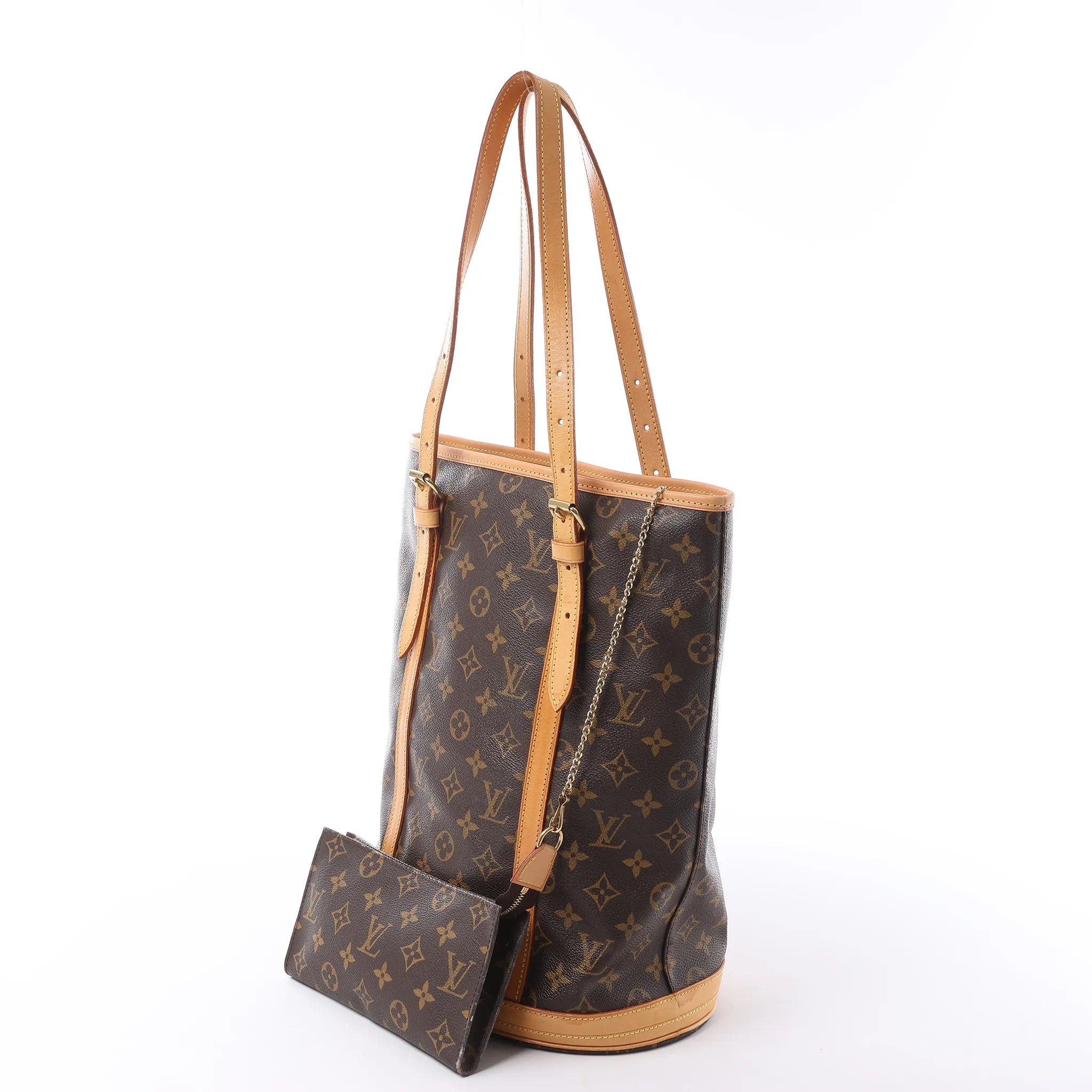 Louis Vuitton Bucket GM Monogram Canvas Shoulder Bag in Brown M42236