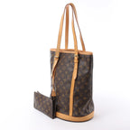 Louis Vuitton Bucket GM Monogram Canvas Shoulder Bag in Brown M42236