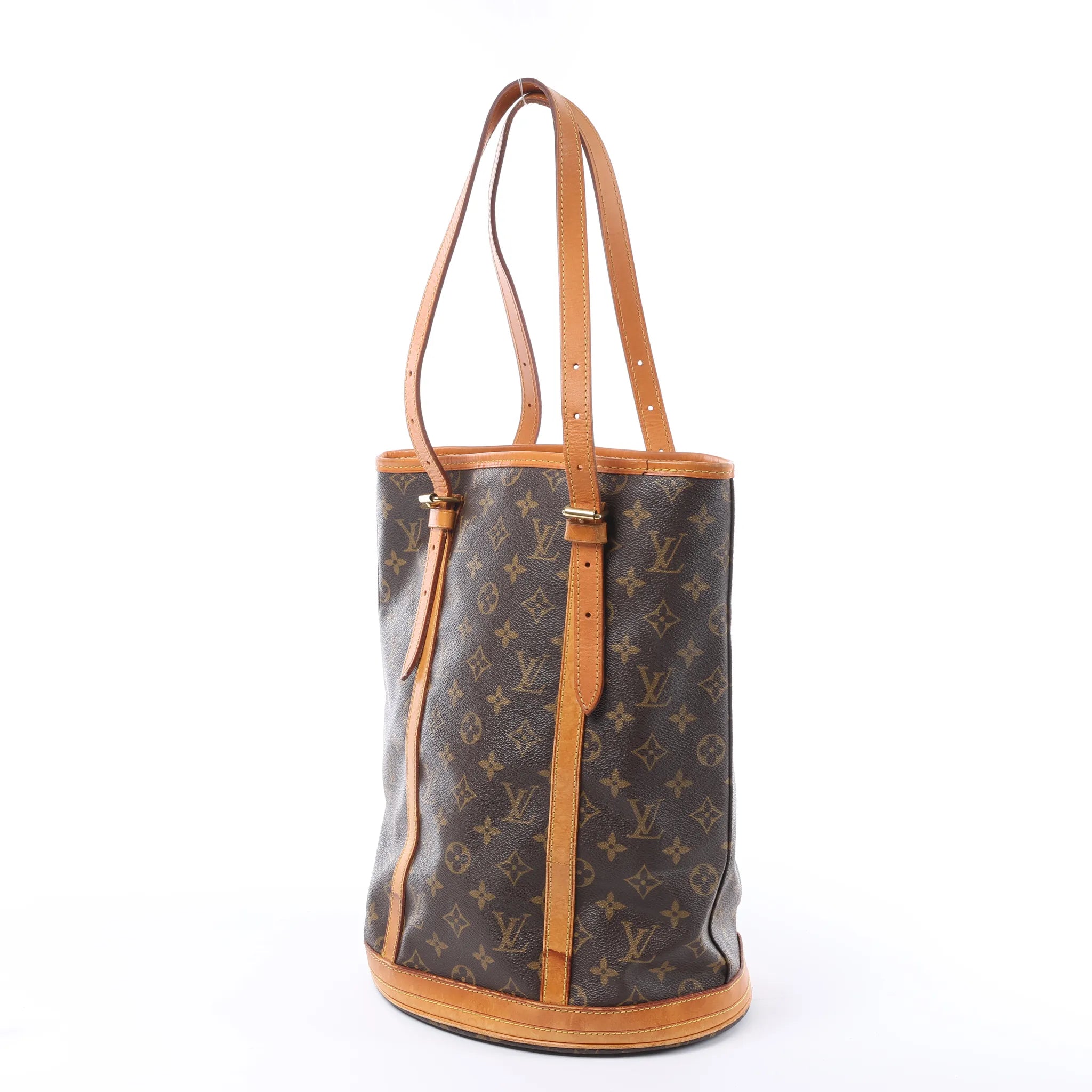 Louis Vuitton Bucket GM Monogram Canvas Shoulder Bag in Brown M42236