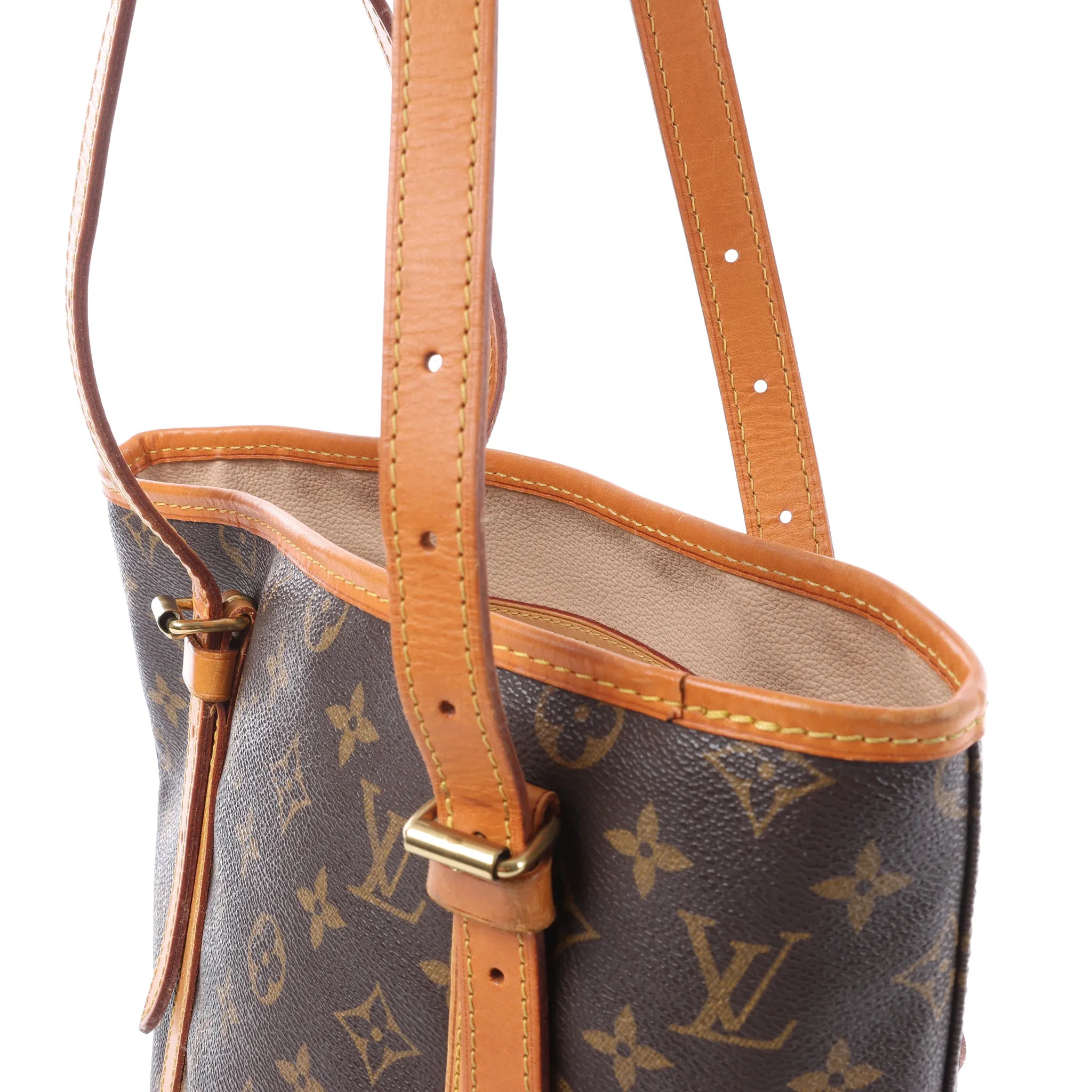 Louis Vuitton Bucket GM Monogram Canvas Shoulder Bag in Brown M42236