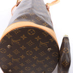 Louis Vuitton Bucket GM Monogram Canvas Shoulder Bag in Brown