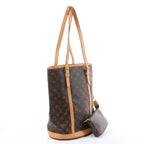 Louis Vuitton Bucket GM Monogram Canvas Shoulder Bag in Brown