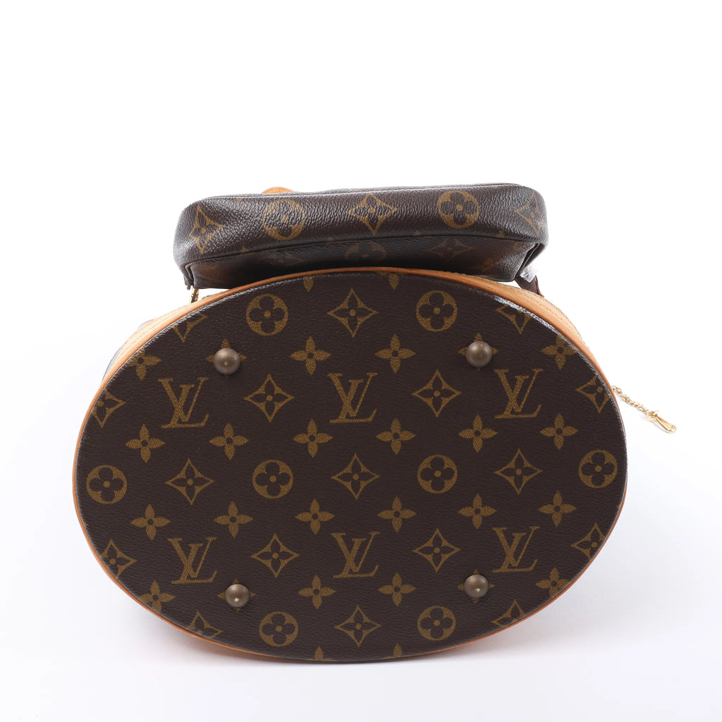 Louis Vuitton Bucket GM Monogram Canvas Shoulder Bag in Brown