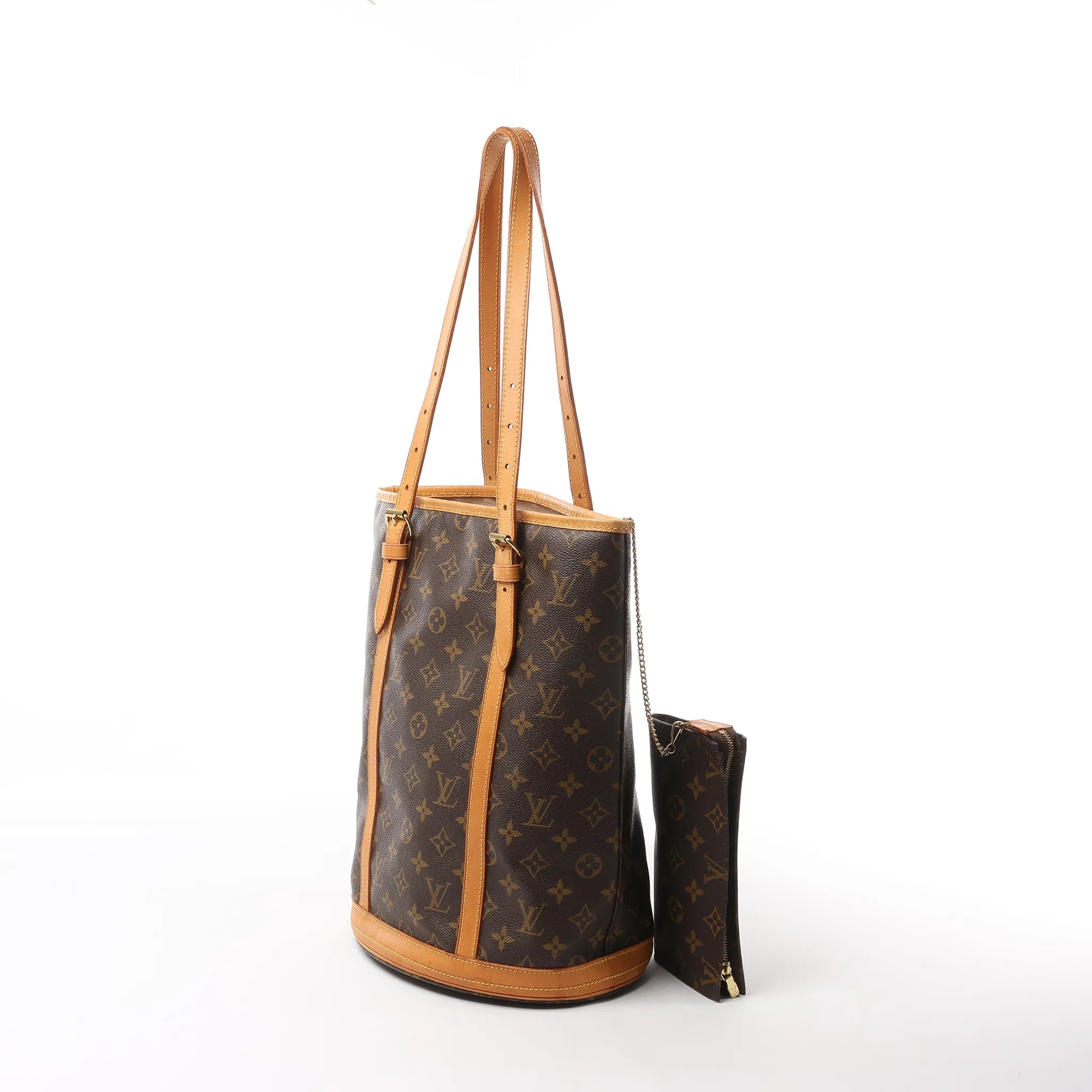Louis Vuitton Bucket GM Monogram Canvas Shoulder Bag in Brown M42236