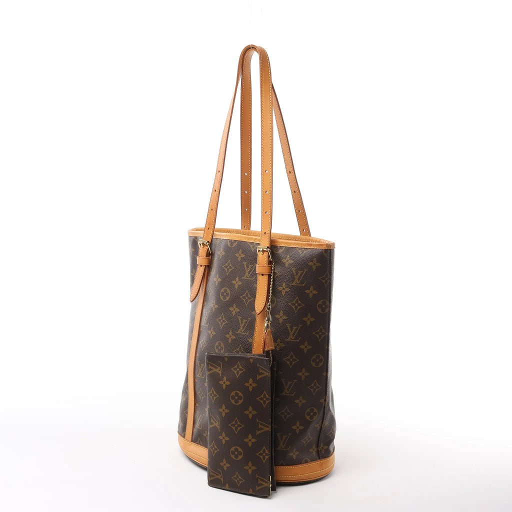 Louis Vuitton Bucket GM Monogram Canvas Shoulder Bag in Brown M42236