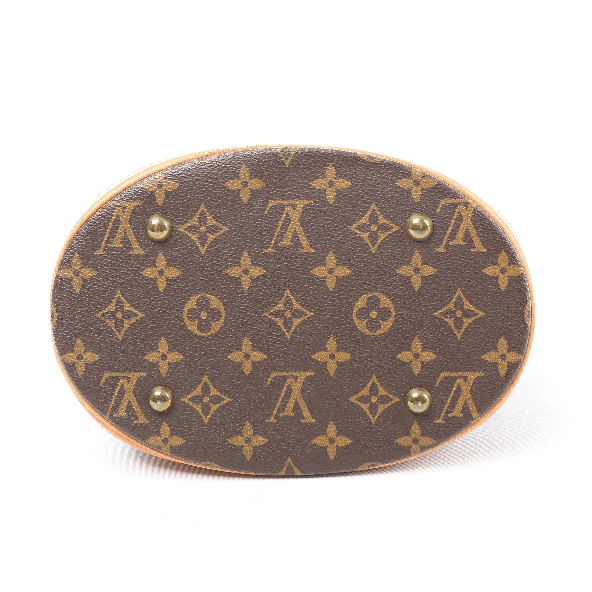 Louis Vuitton Bucket PM Monogram Canvas Shoulder Bag in Brown M42238