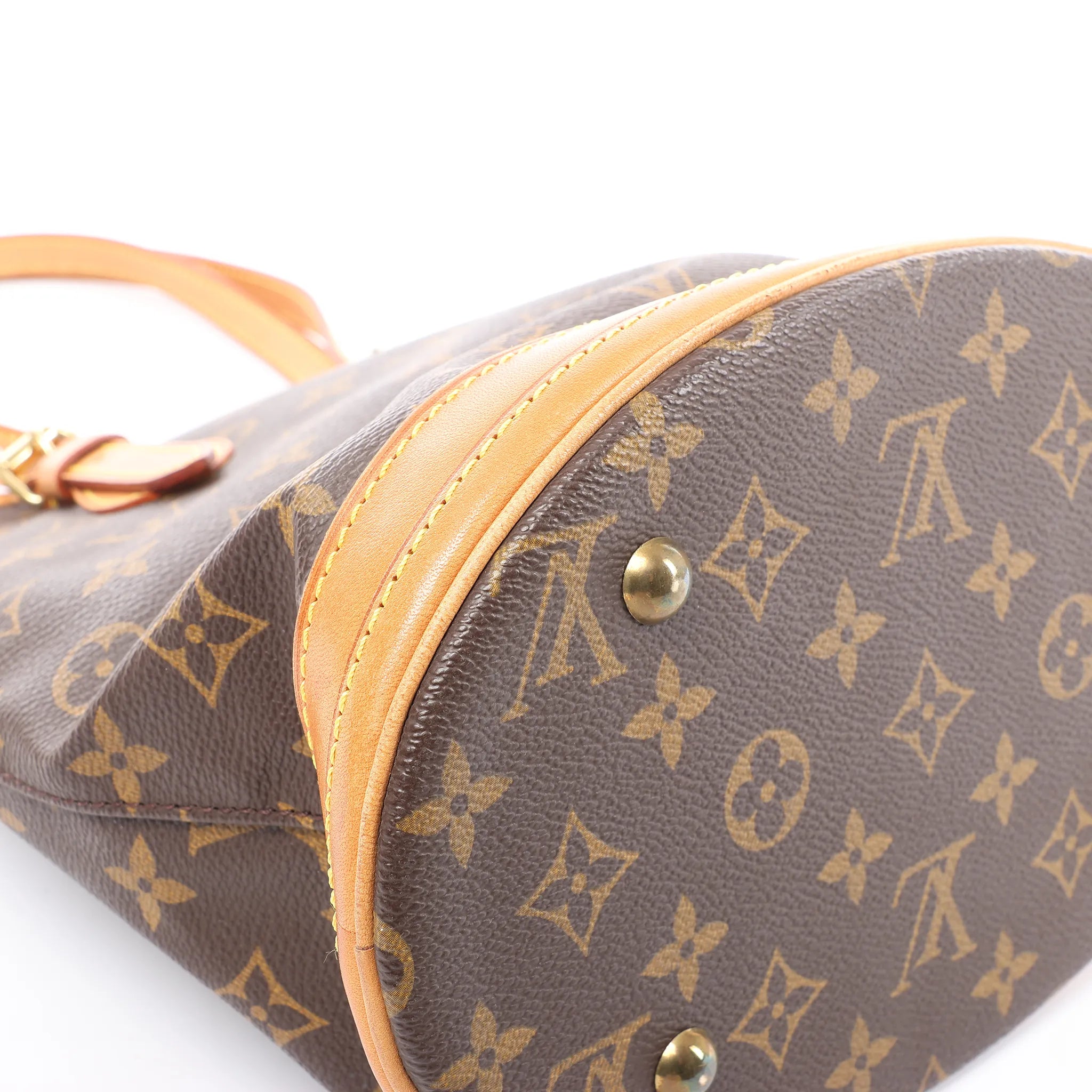 Louis Vuitton Bucket PM Monogram Canvas Shoulder Bag in Brown M42238