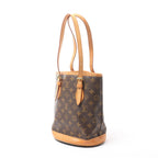 Louis Vuitton Bucket PM Monogram Canvas Shoulder Bag in Brown M42238