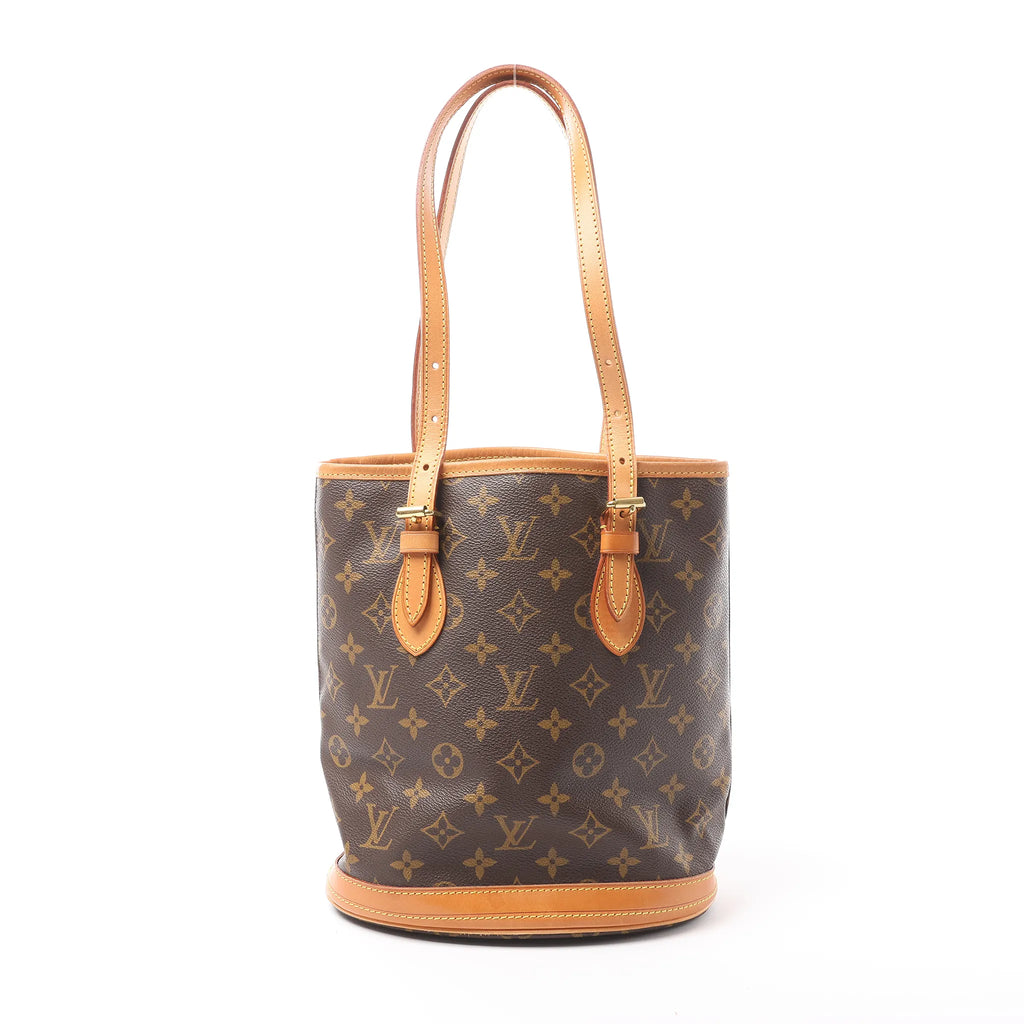Louis Vuitton Bucket PM Monogram Canvas Shoulder Bag in Brown M42238