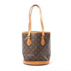 Louis Vuitton Bucket PM Monogram Canvas Shoulder Bag in Brown M42238