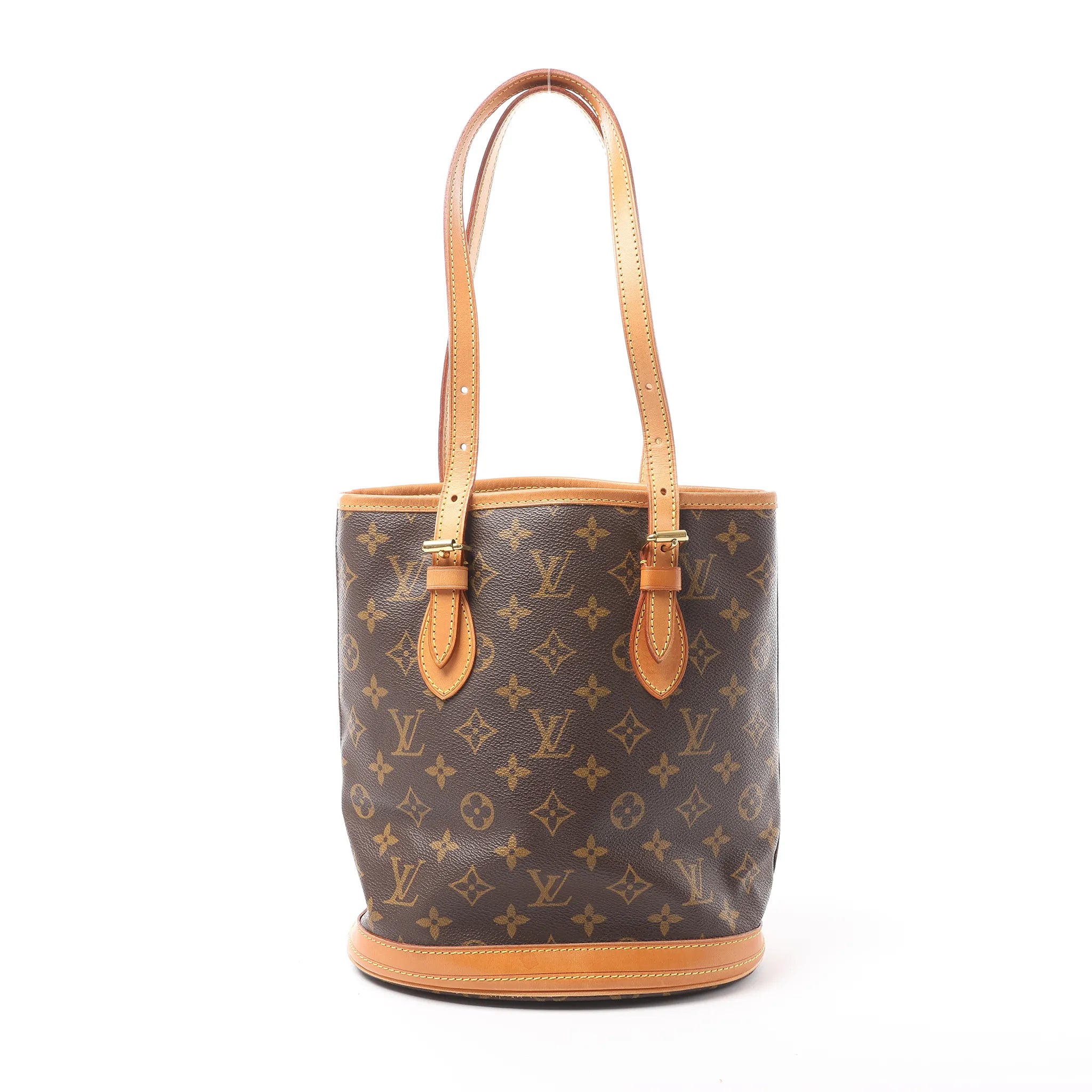 Louis Vuitton Bucket PM Monogram Canvas Shoulder Bag in Brown M42238