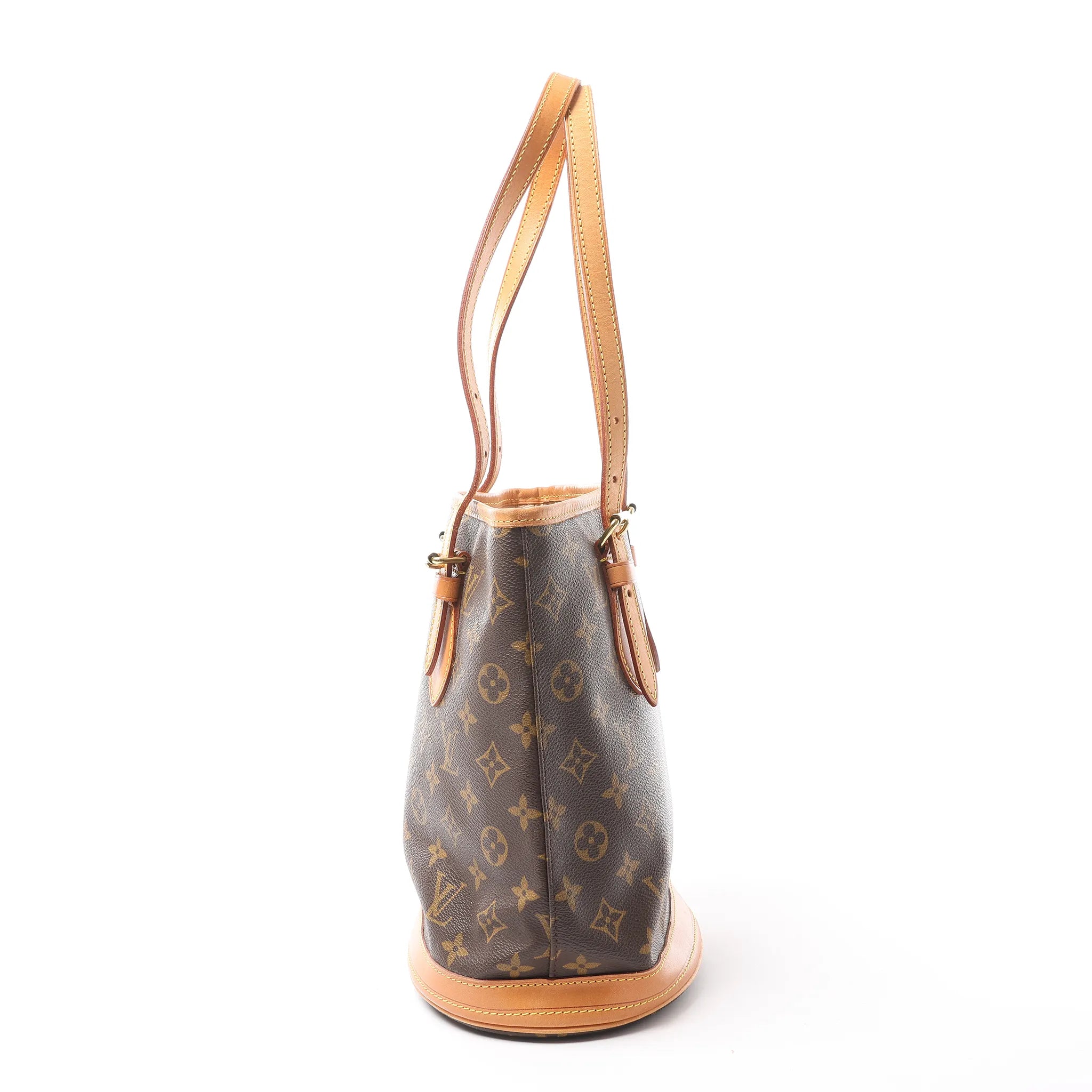 Louis Vuitton Bucket PM Monogram Canvas Shoulder Bag in Brown M42238