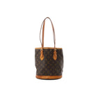 Louis Vuitton Bucket PM Monogram Canvas Shoulder Bag in Brown M42238