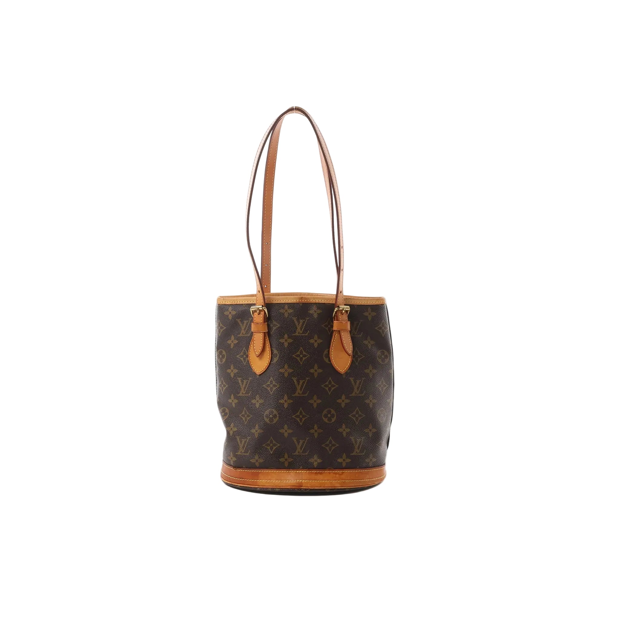 Louis Vuitton Bucket PM Monogram Canvas Shoulder Bag in Brown M42238