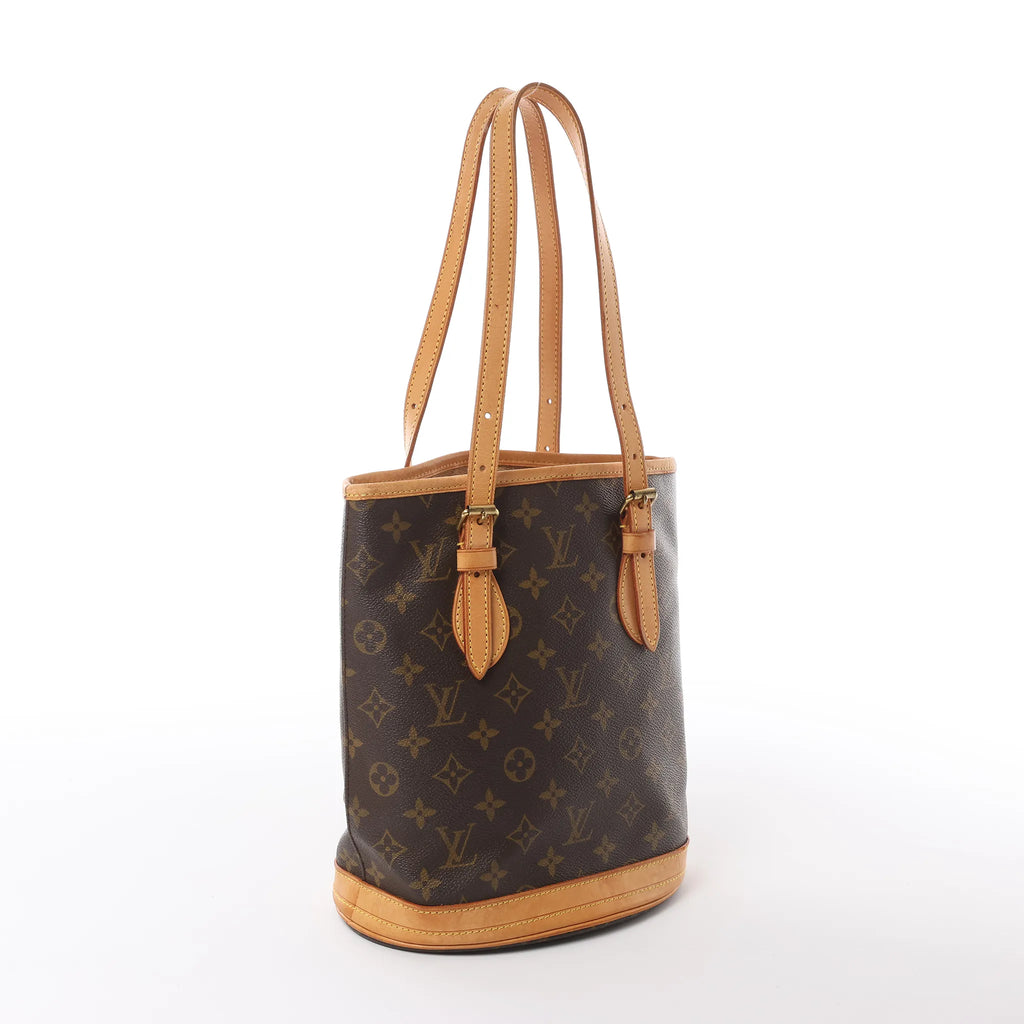 Louis Vuitton Bucket PM Monogram Canvas Shoulder Bag in Brown M42238