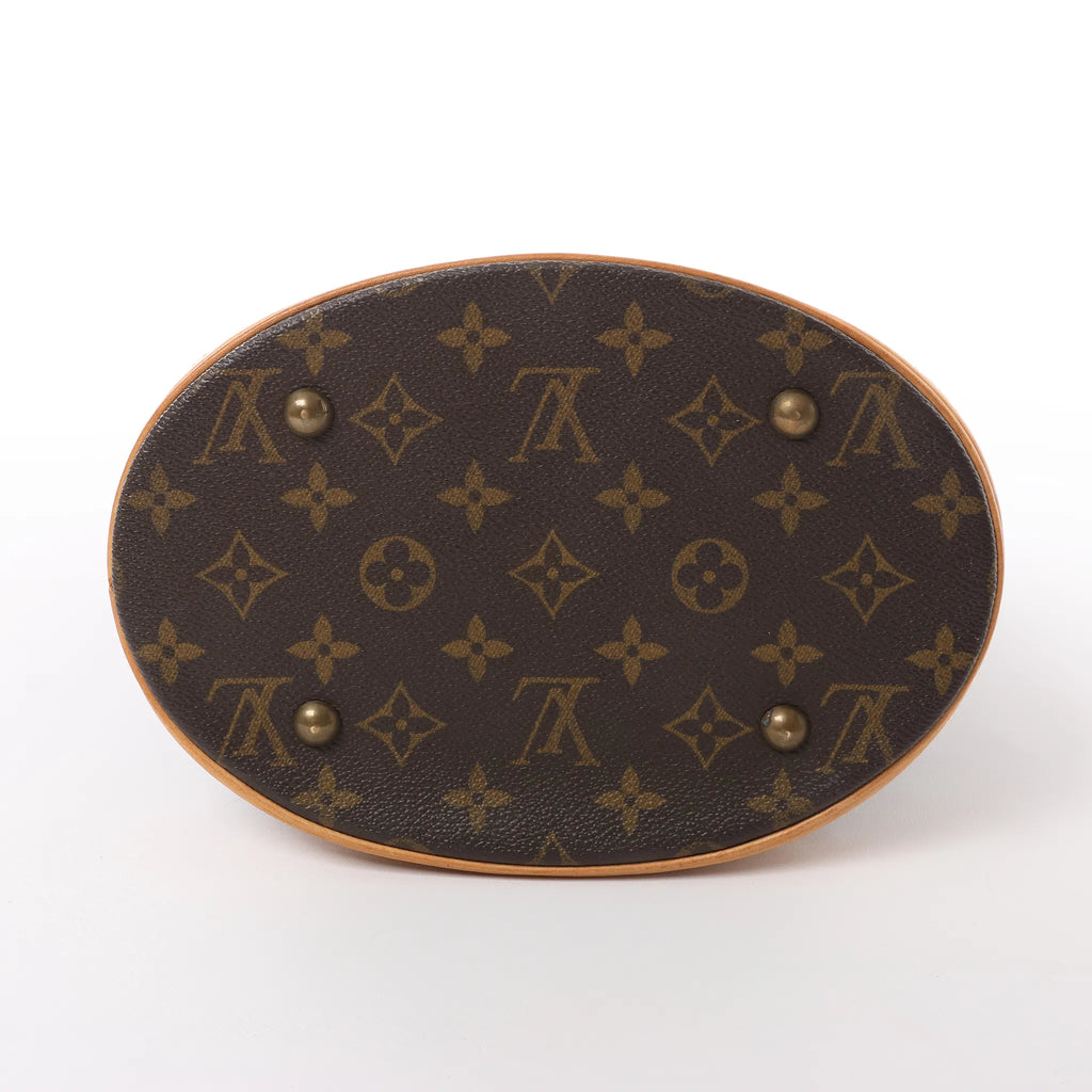 Louis Vuitton Bucket PM Monogram Canvas Shoulder Bag in Brown M42238