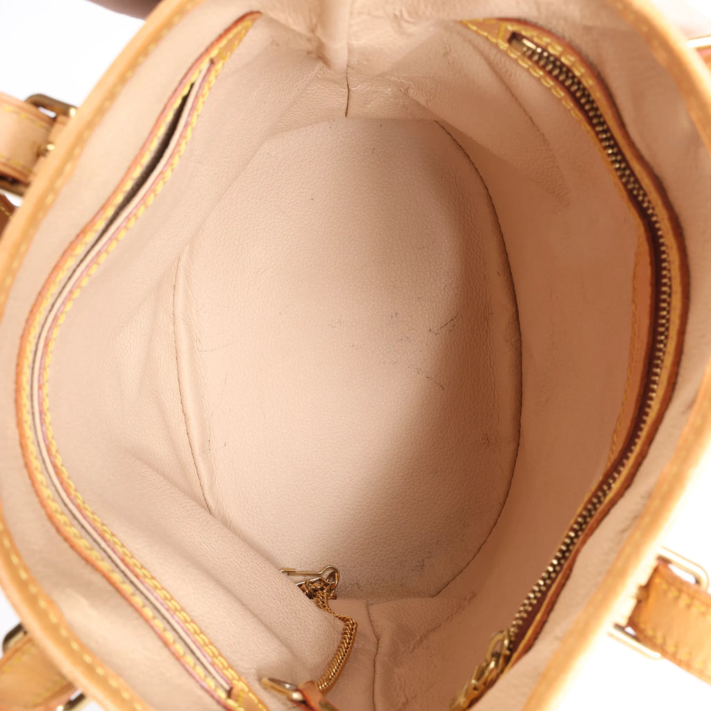 Louis Vuitton Bucket PM Monogram Canvas Shoulder Bag in Brown M42238