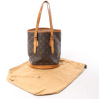 Louis Vuitton Bucket PM Monogram Canvas Shoulder Bag in Brown M42238