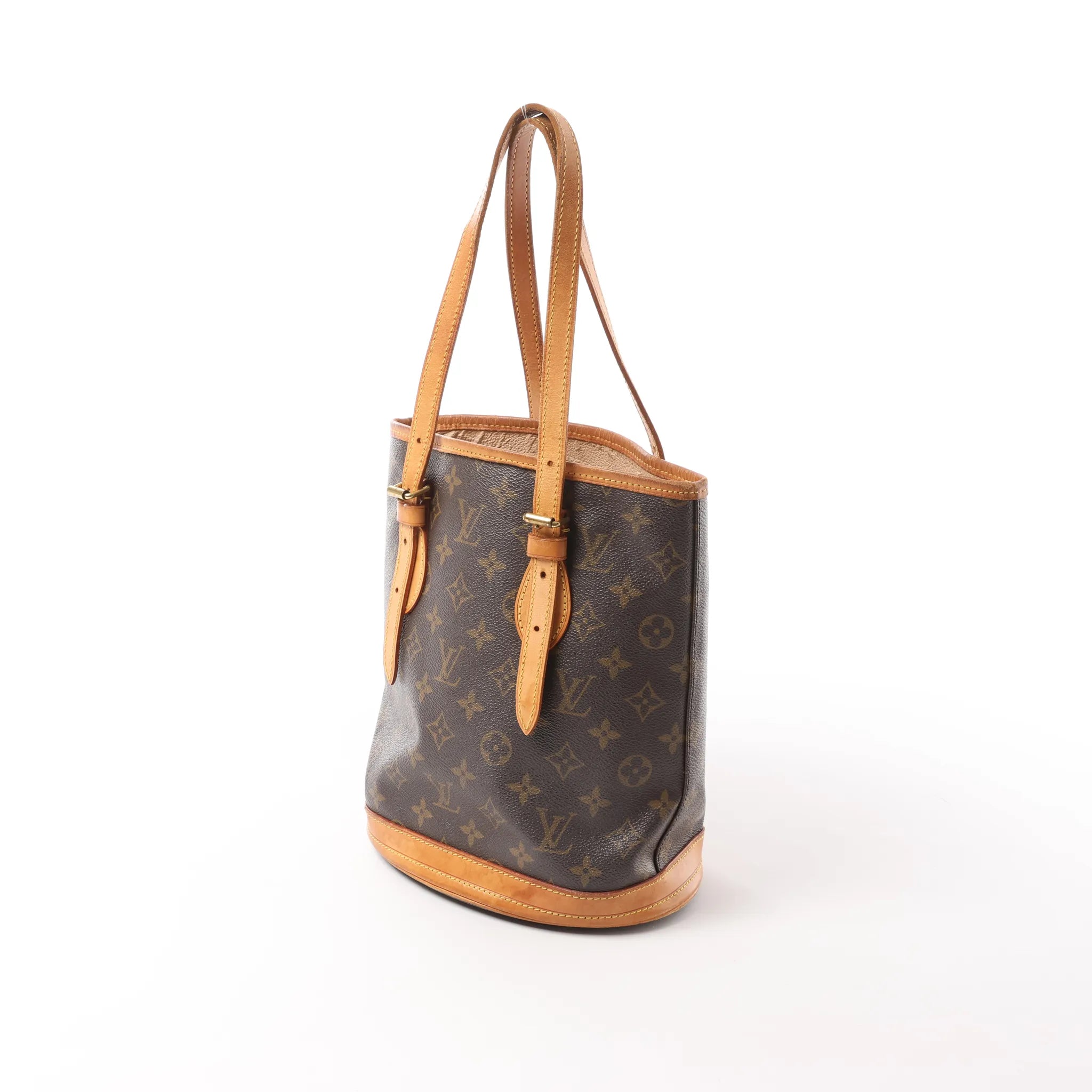 Louis Vuitton Bucket PM Monogram Canvas Shoulder Bag in Brown M42238