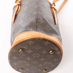 Louis Vuitton Bucket PM Monogram Canvas Shoulder Bag in Brown M42238