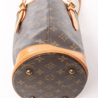 Louis Vuitton Bucket PM Monogram Canvas Shoulder Bag in Brown M42238