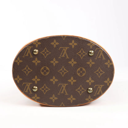Louis Vuitton Monogram Canvas Bucket PM Shoulder Bag in Brown M42238