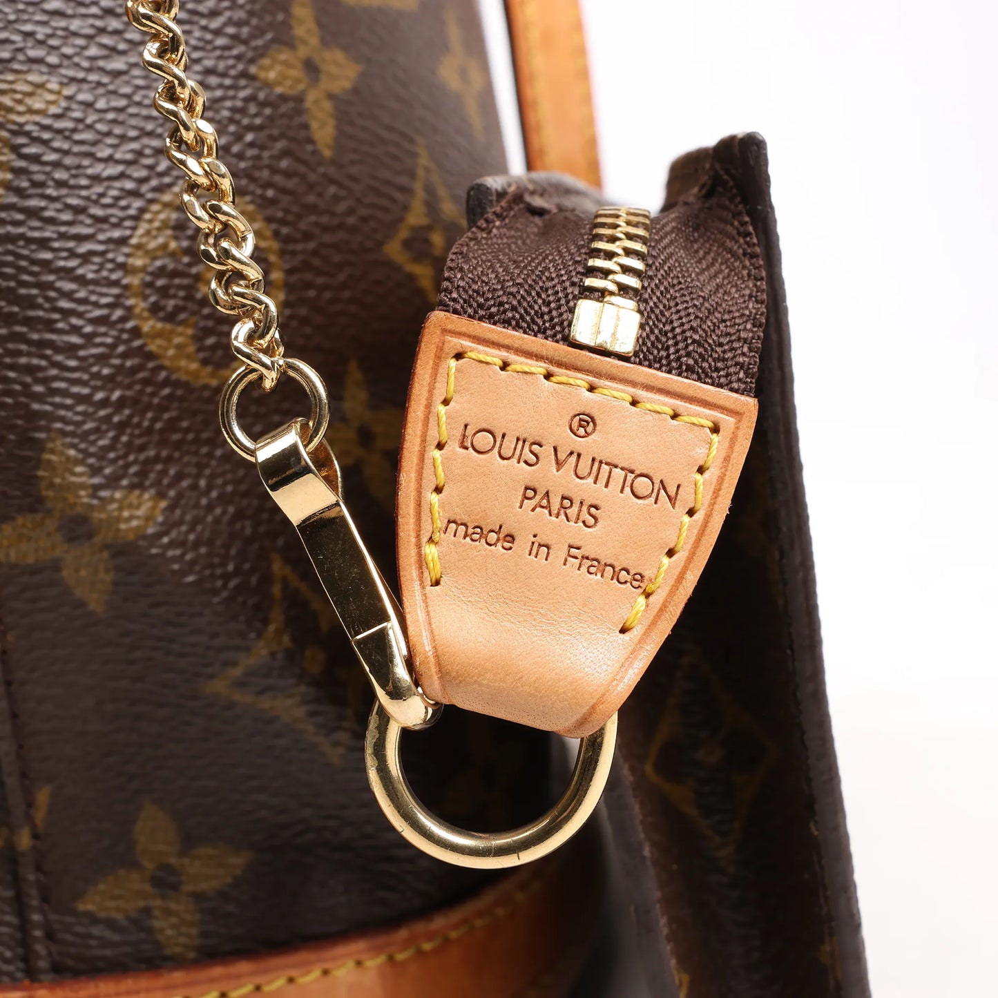 Louis Vuitton Monogram Canvas Bucket PM Shoulder Bag in Brown M42238