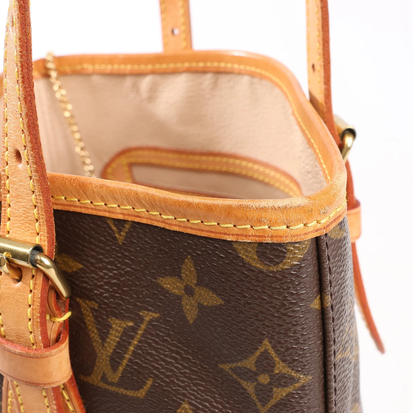 Louis Vuitton Monogram Canvas Bucket PM Shoulder Bag in Brown M42238