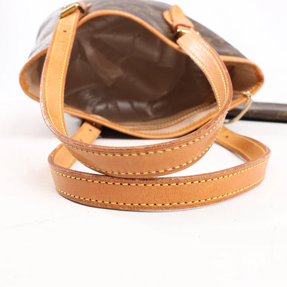 Louis Vuitton Monogram Canvas Bucket PM Shoulder Bag in Brown M42238