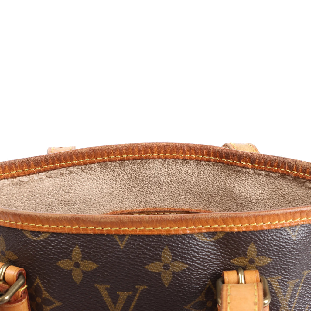 Louis Vuitton Bucket PM Monogram Canvas Shoulder Bag in Brown M42238