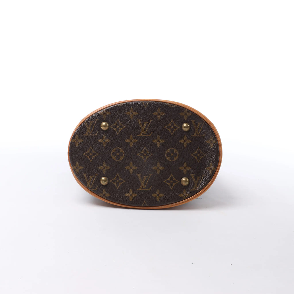 Louis Vuitton Bucket PM Monogram Canvas Shoulder Bag in Brown M42238