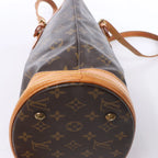 Louis Vuitton Bucket PM Monogram Canvas Shoulder Bag in Brown M42238
