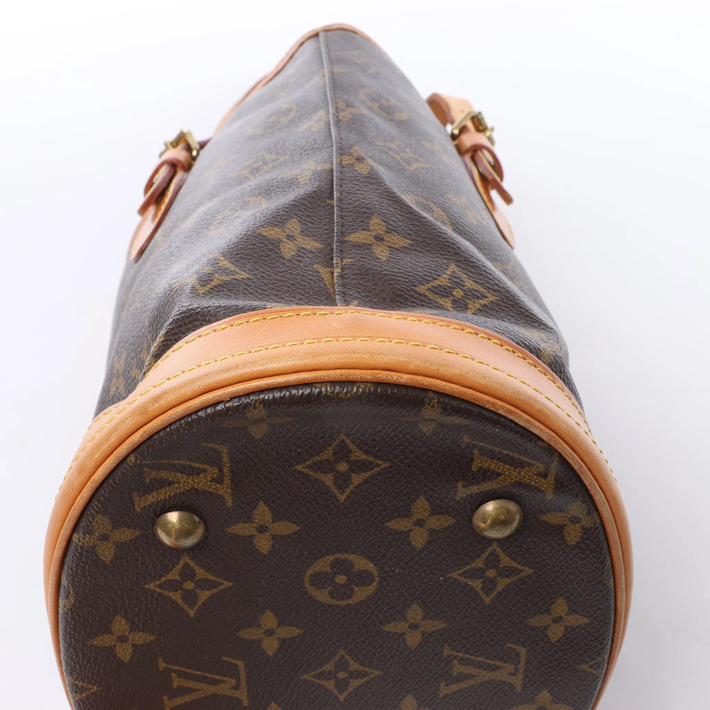 Louis Vuitton Bucket PM Monogram Canvas Shoulder Bag in Brown M42238