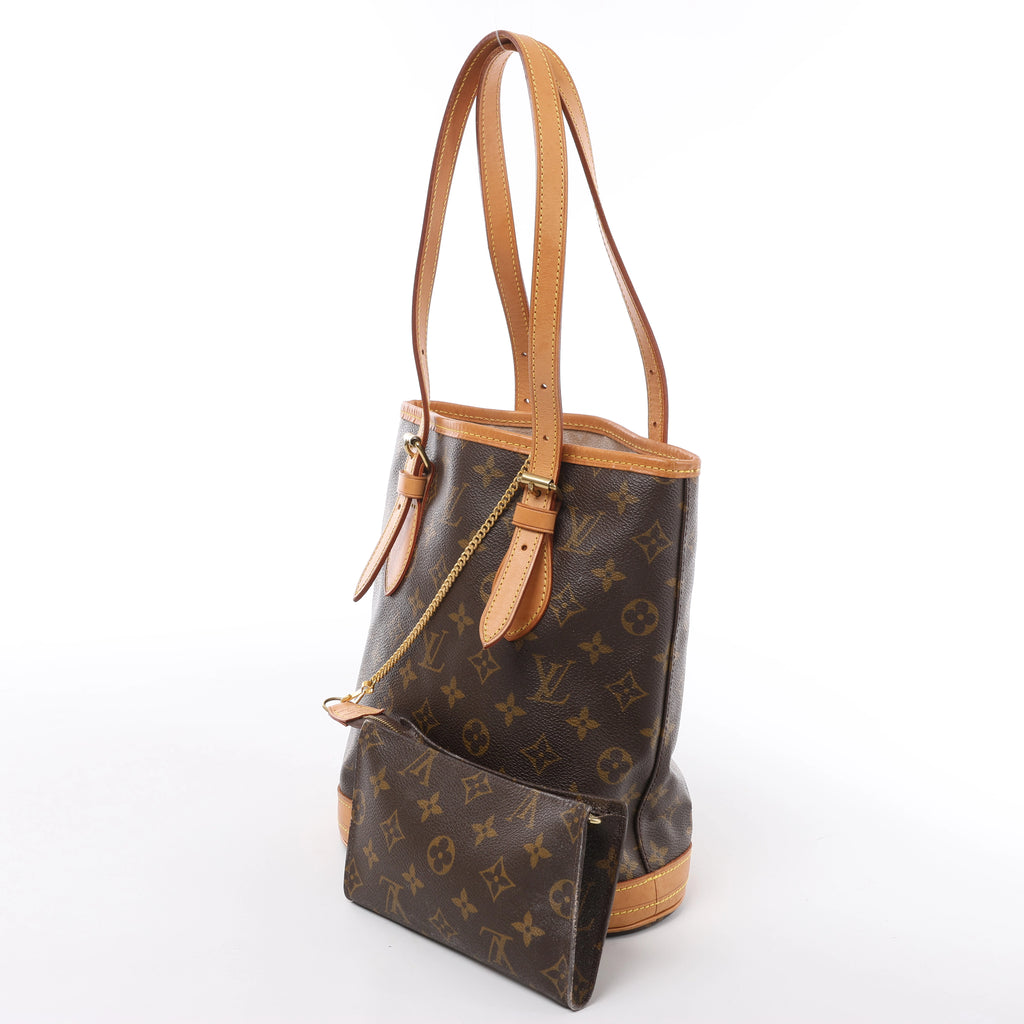 Louis Vuitton Bucket PM Monogram Shoulder Bag in Brown M42238