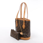 Louis Vuitton Bucket PM Monogram Shoulder Bag in Brown M42238