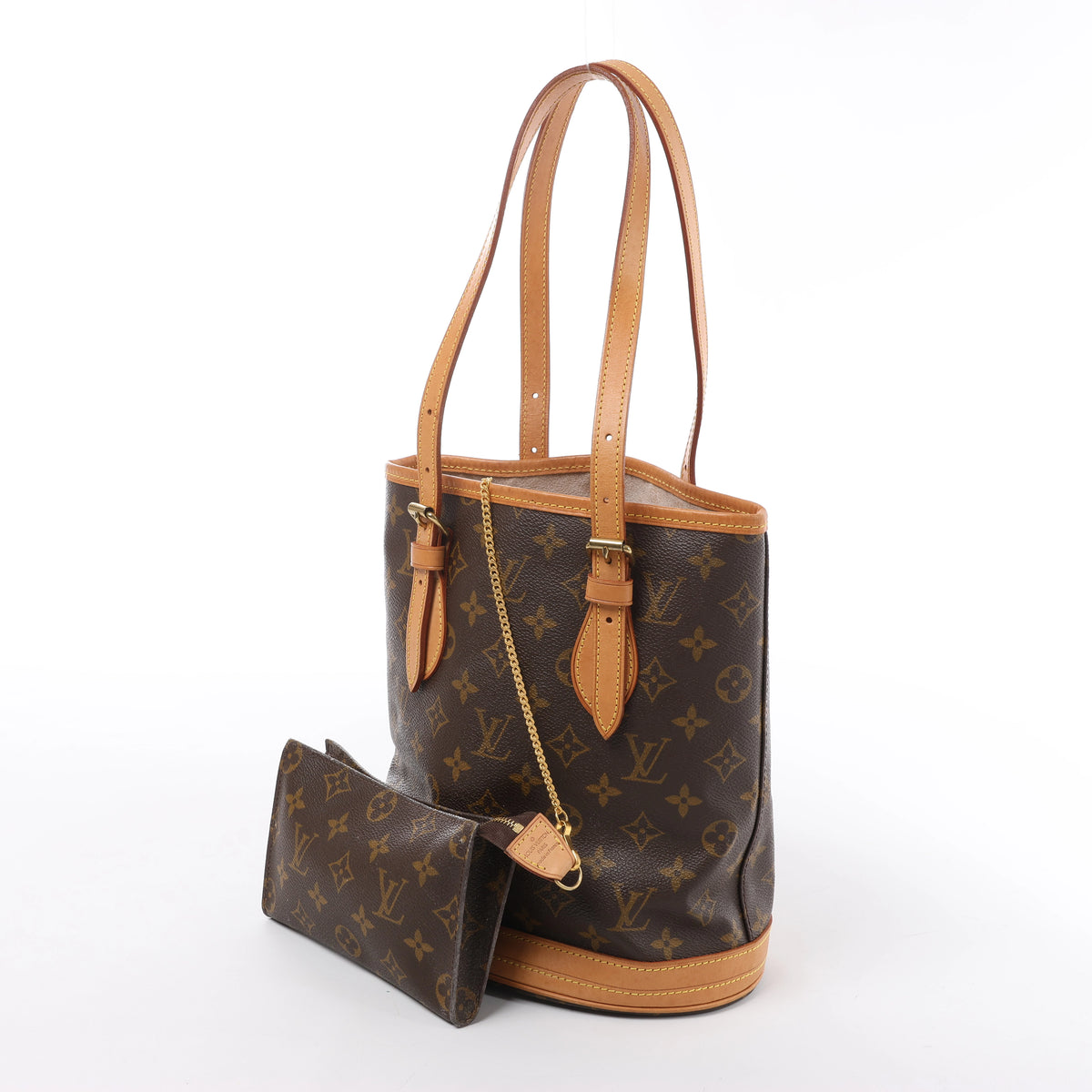 Louis Vuitton Bucket PM Monogram Shoulder Bag in Brown M42238